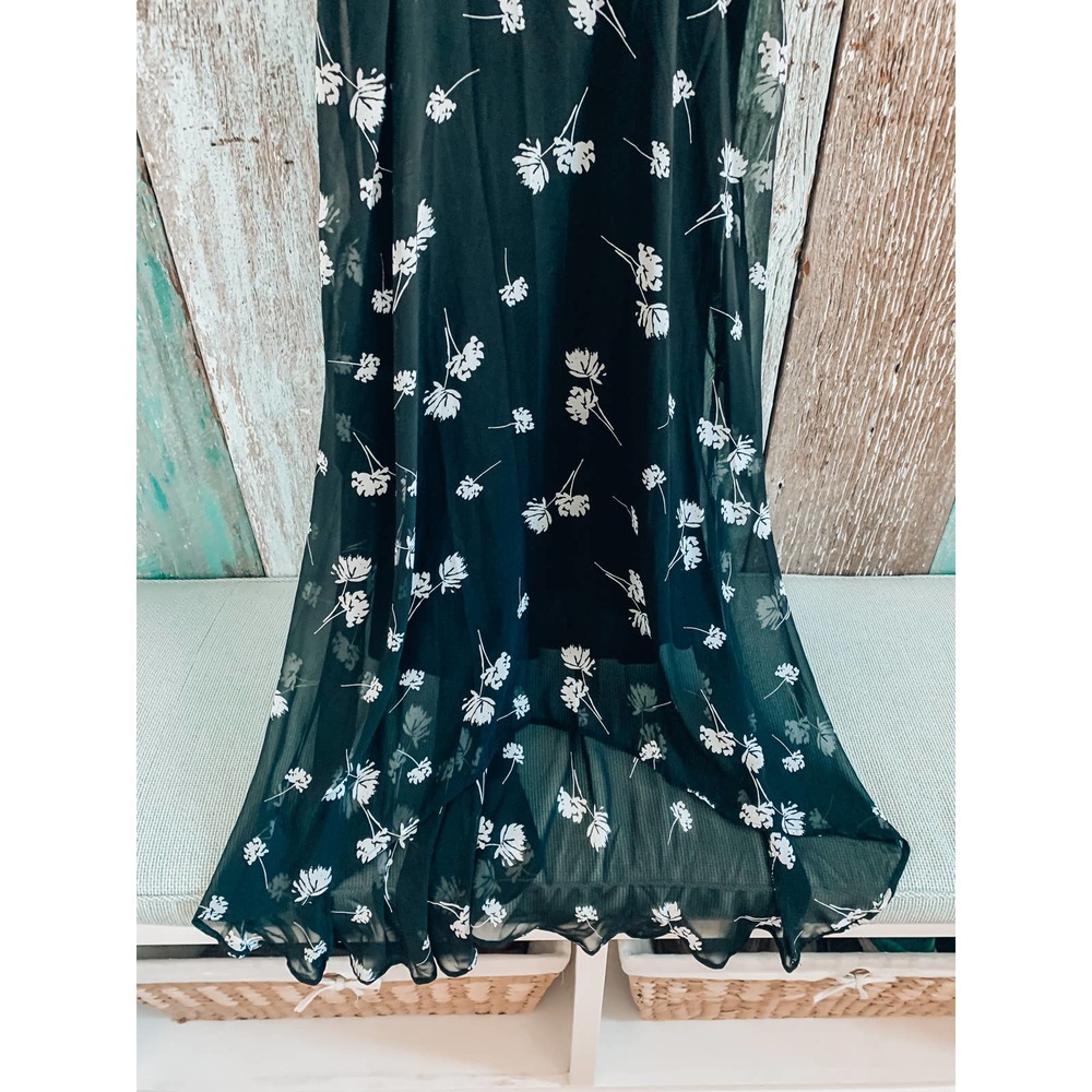 a.n.a Floral Spaghetti Strap Dress Black Small - Picture 2 of 6